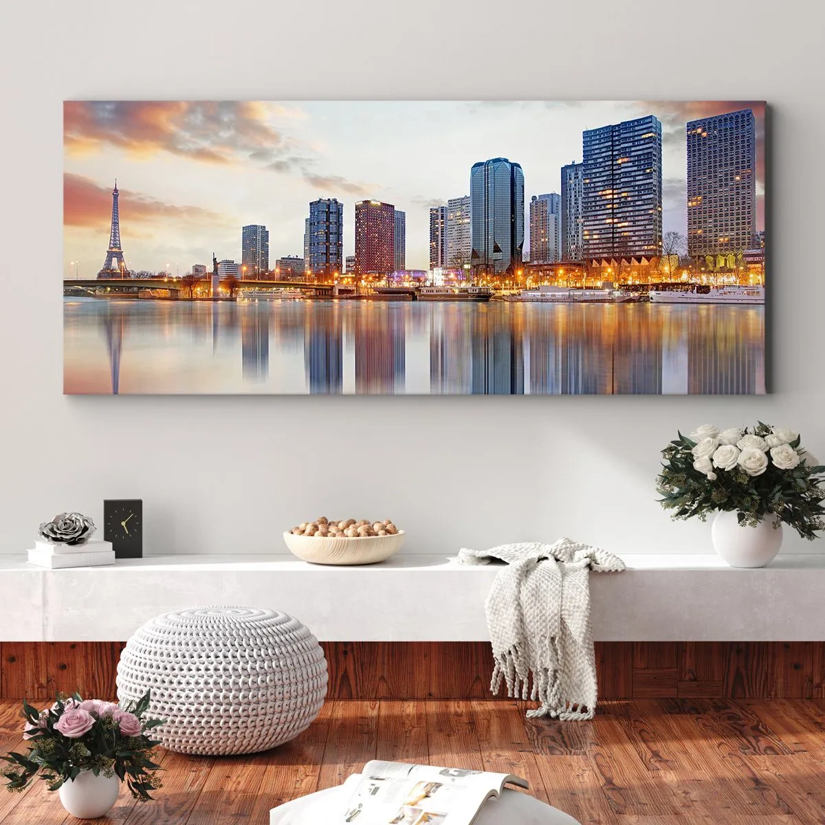 Canvastavla - Bild på duk - Paris monumentala lugn - 90x30 cm