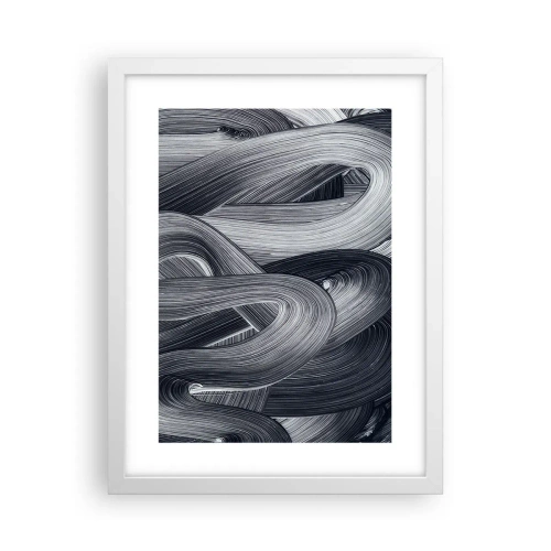 Affisch i vit ram - Verklighetens flythet - 30x40 cm