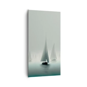 Canvastavla - Bild på duk - Byggd av dimma - 65x120 cm