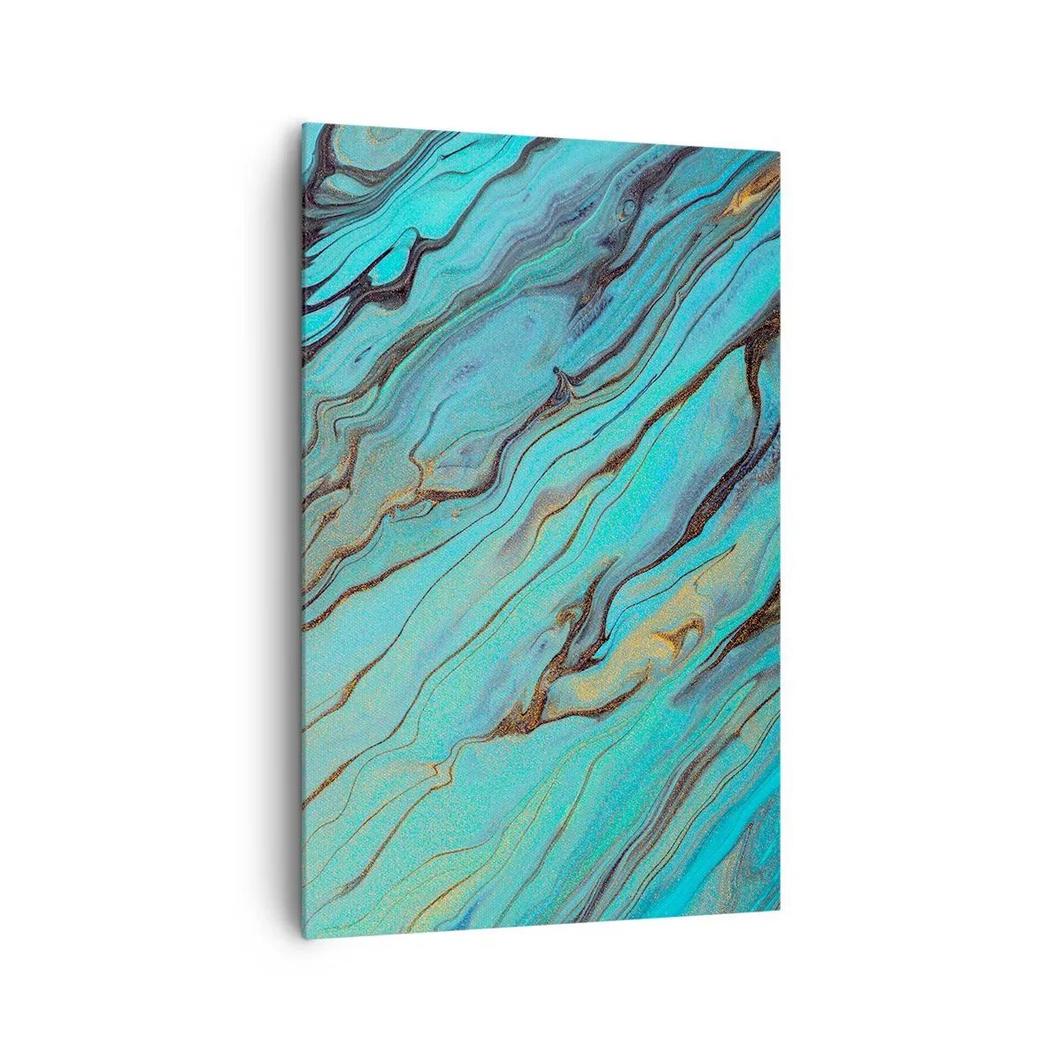 Canvastavla - Bild på duk - Turkost tidvatten - 80x120 cm