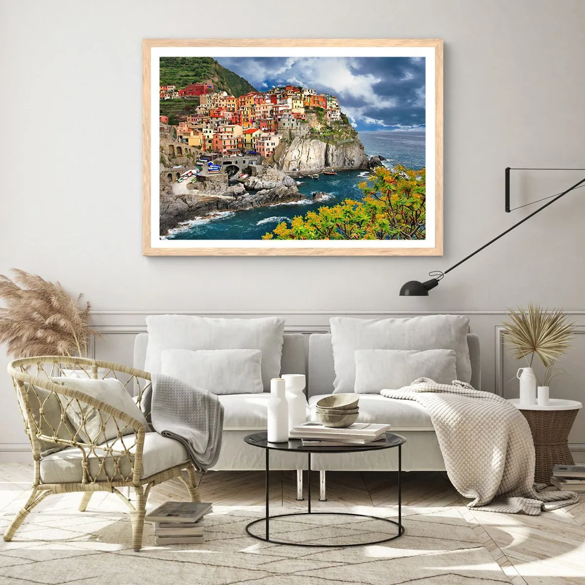 Affisch i ram av ljusek - I bergets famn - 70x50 cm