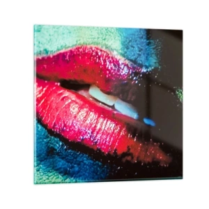 Glastavla - Bild på glas - Sensuella och oroväckande - 50x50 cm
