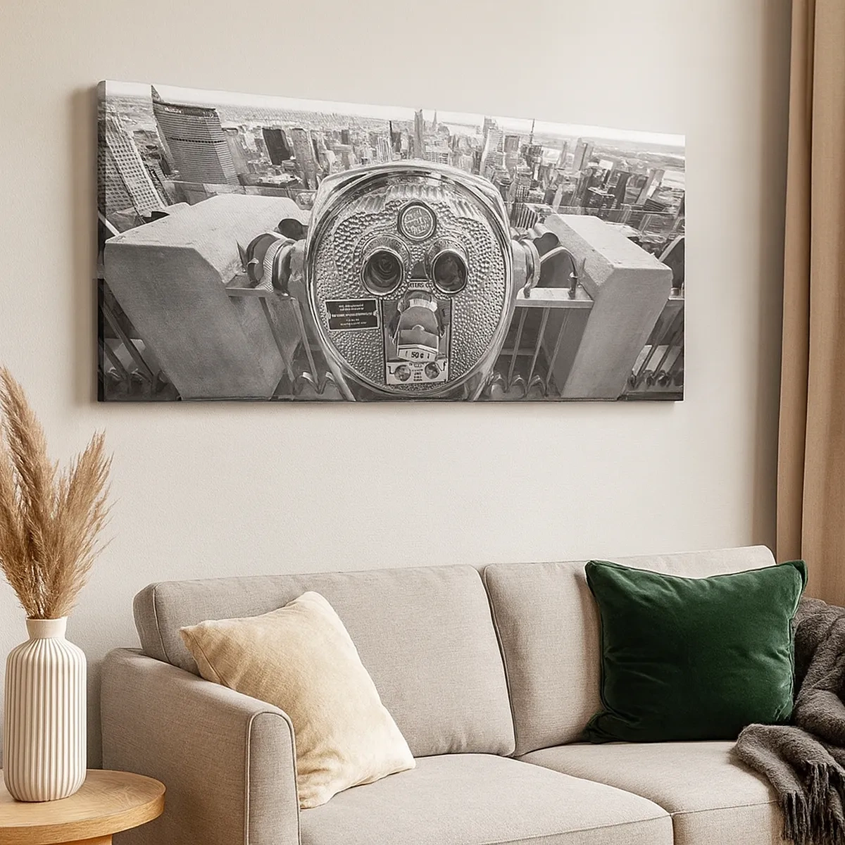 Canvastavla - Bild på duk - Stad över städerna - 30x30 cm