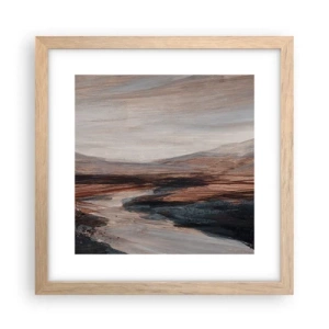 Affisch i ram av ljusek - Fridfull dal - 30x30 cm