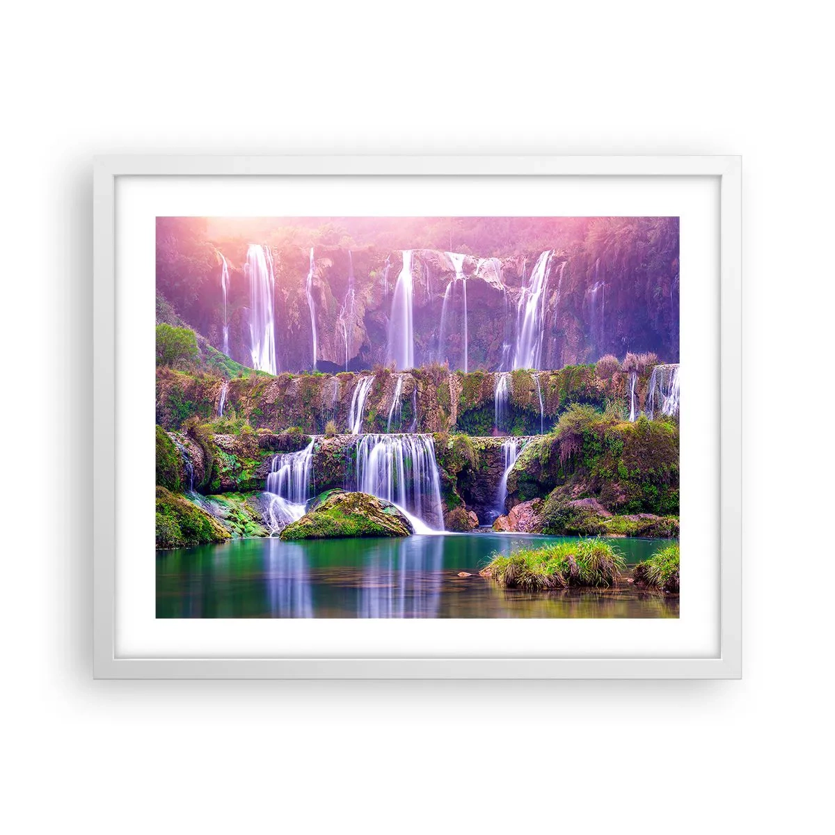 Affisch i vit ram - Trappan till himlen - 50x40 cm