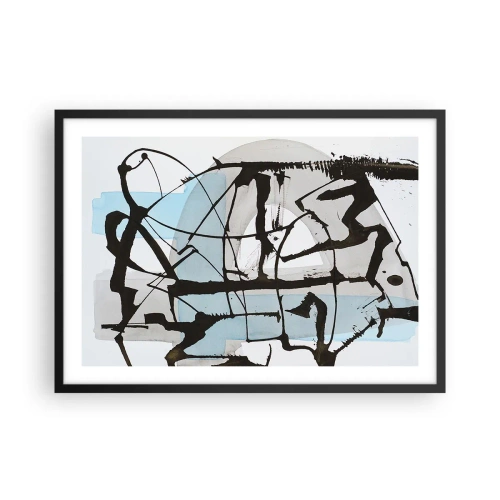 Affisch i svart ram - Blått trots allt - 70x50 cm