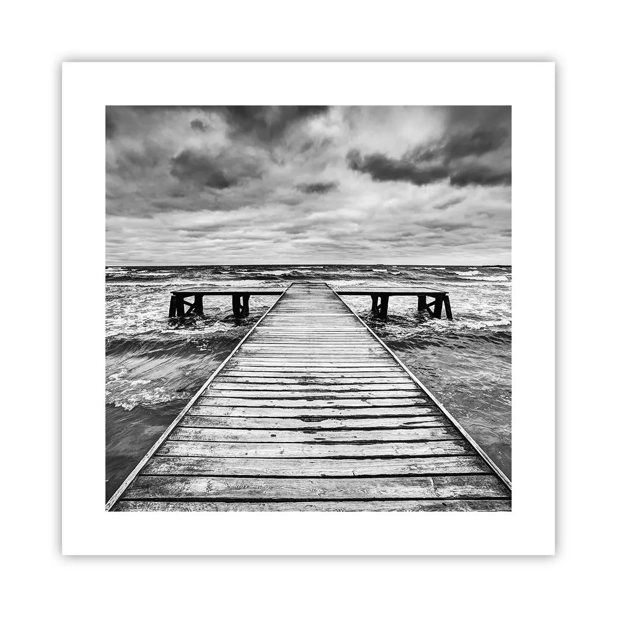 Affisch - Jag väntar på vind som blåser bort... - 40x40 cm