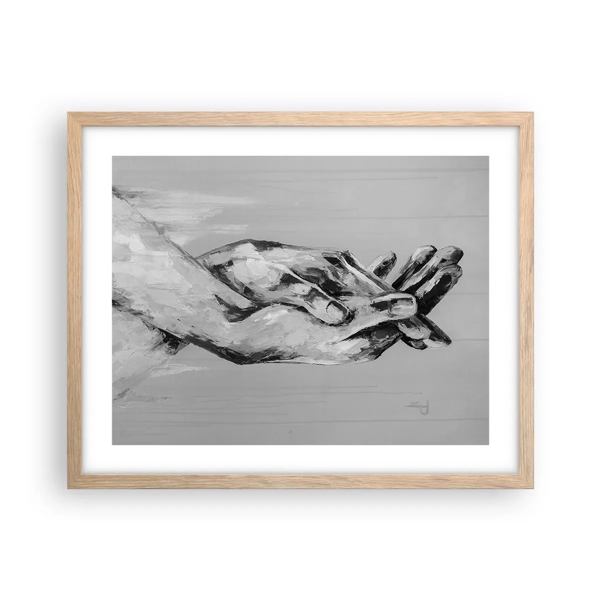 Affisch i ram av ljusek - Början... - 50x40 cm