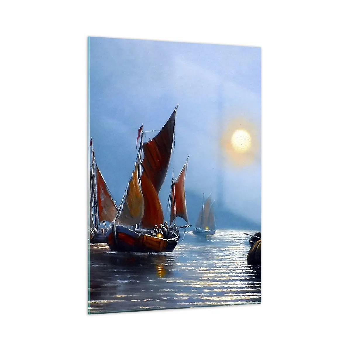 Glastavla - Bild på glas - Nattens fångst - 50x70 cm