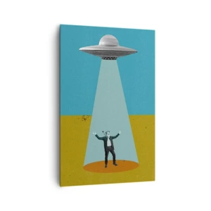 Canvastavla - Bild på duk - Ett nära möte - 80x120 cm