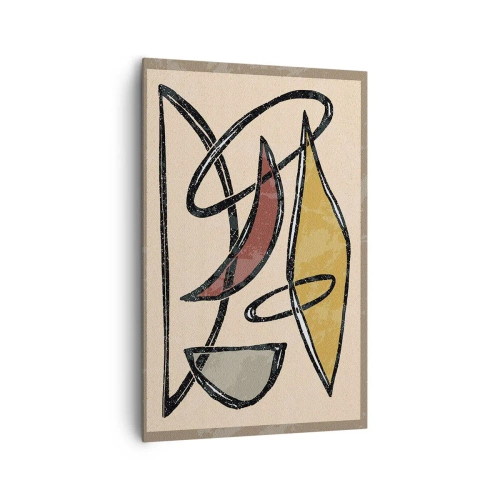 Canvastavla - Bild på duk - Komposition - bågar och ovaler - 80x120 cm