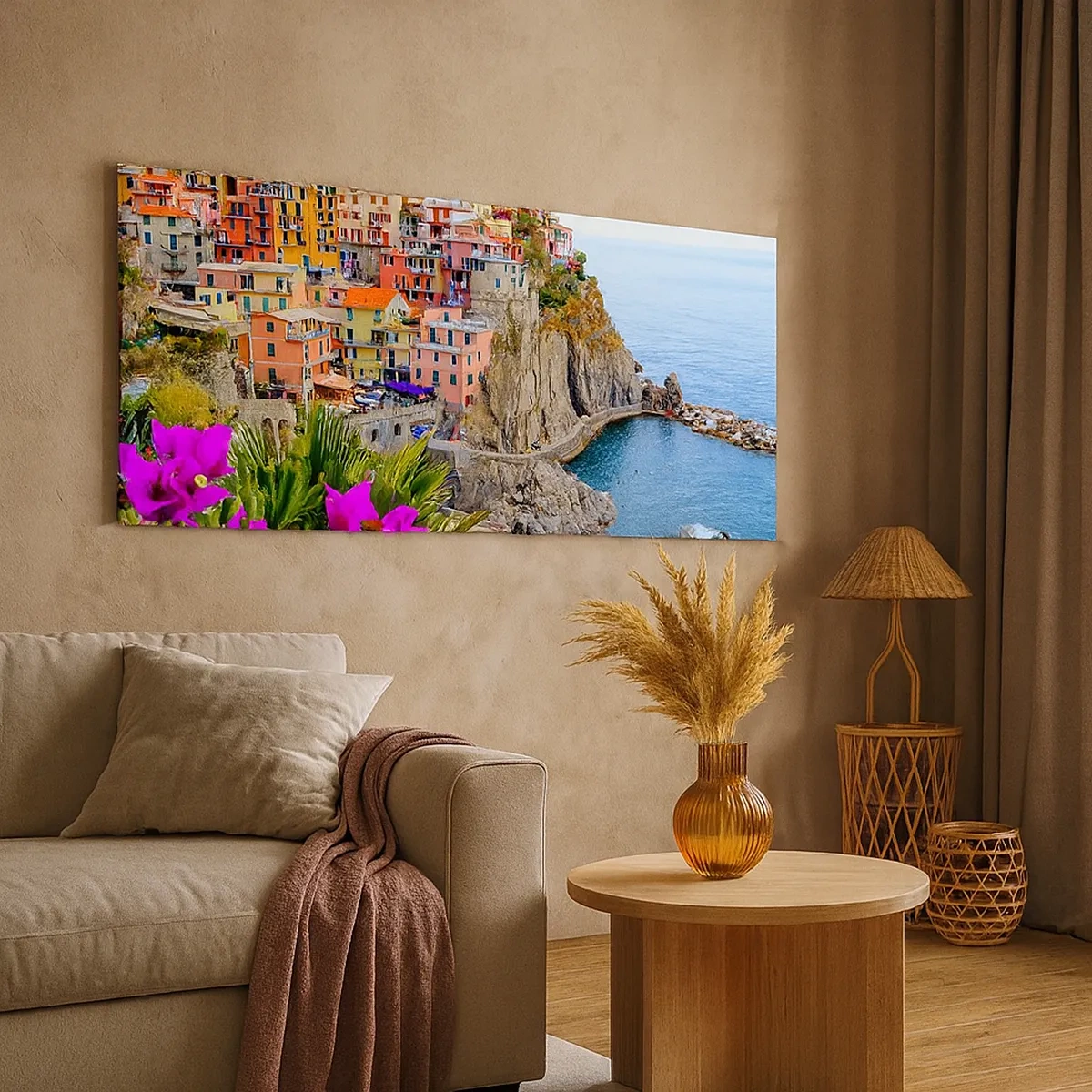 Canvastavla - Bild på duk - Skrattande stad - 30x30 cm