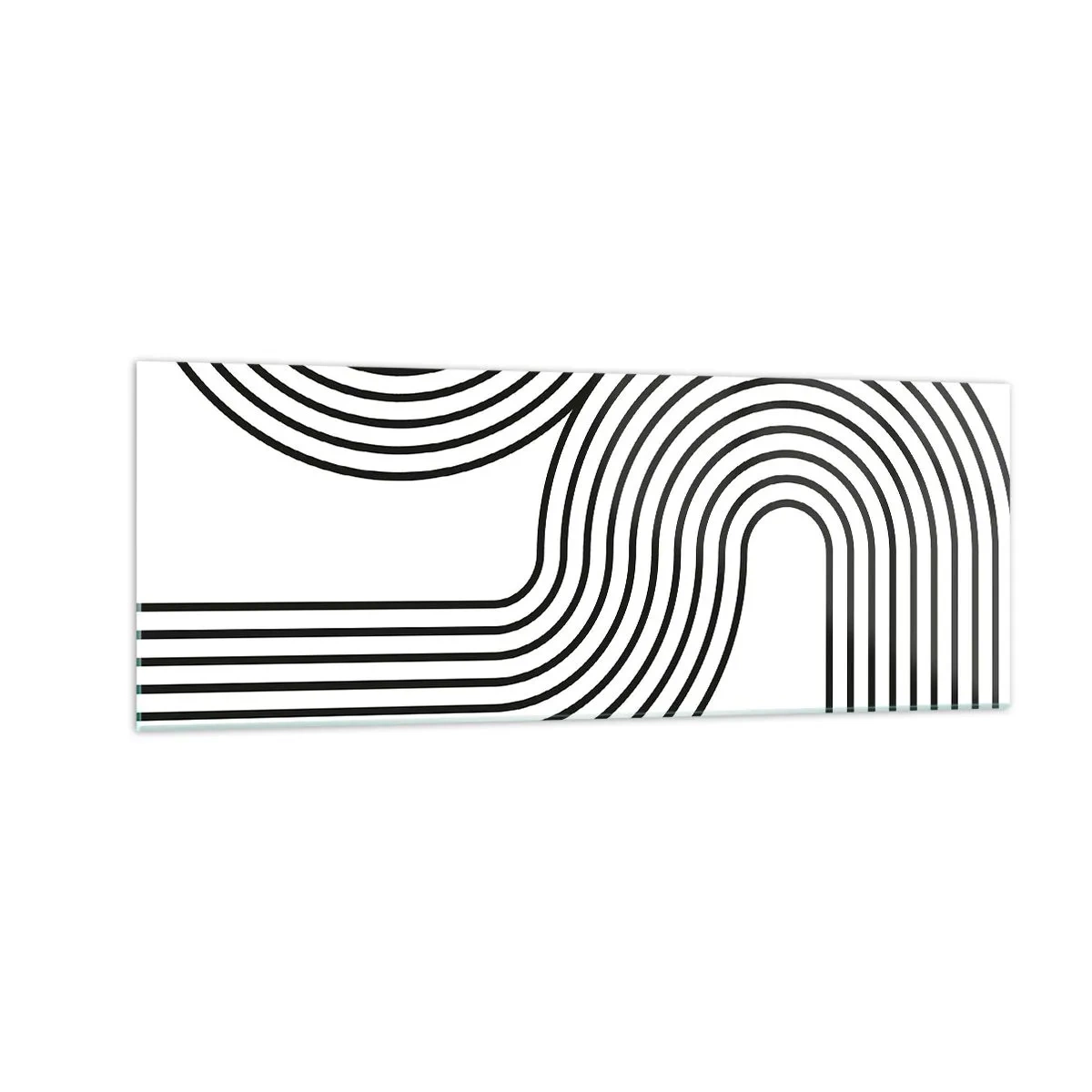 Glastavla - Bild på glas - På en kurva - 140x50 cm