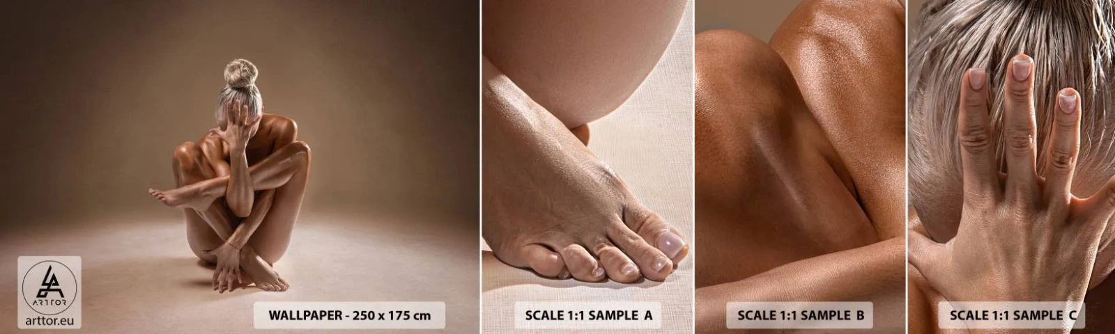 Fototapet Prov Standard Eco - Kroppens och själens enighet - Kropp, Kvinna, Modell - 100x30 cm