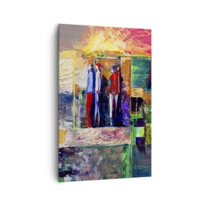 Canvastavla - Bild på duk - Relationer och emotioner - 80x120 cm