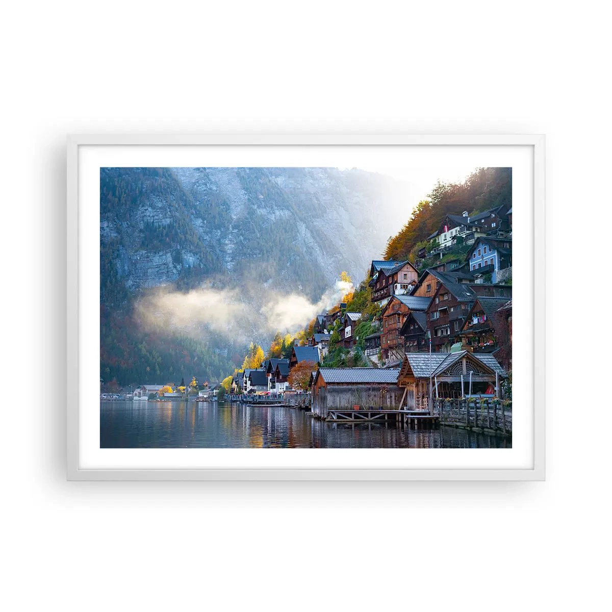 Affisch i vit ram - Alpina klimat - 70x50 cm
