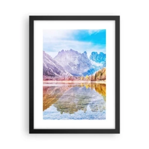 Affisch i svart ram - Det är redan höst i fjällen - 30x40 cm