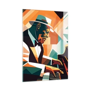 Glastavla - Bild på glas - Allt som är jazz - 50x70 cm
