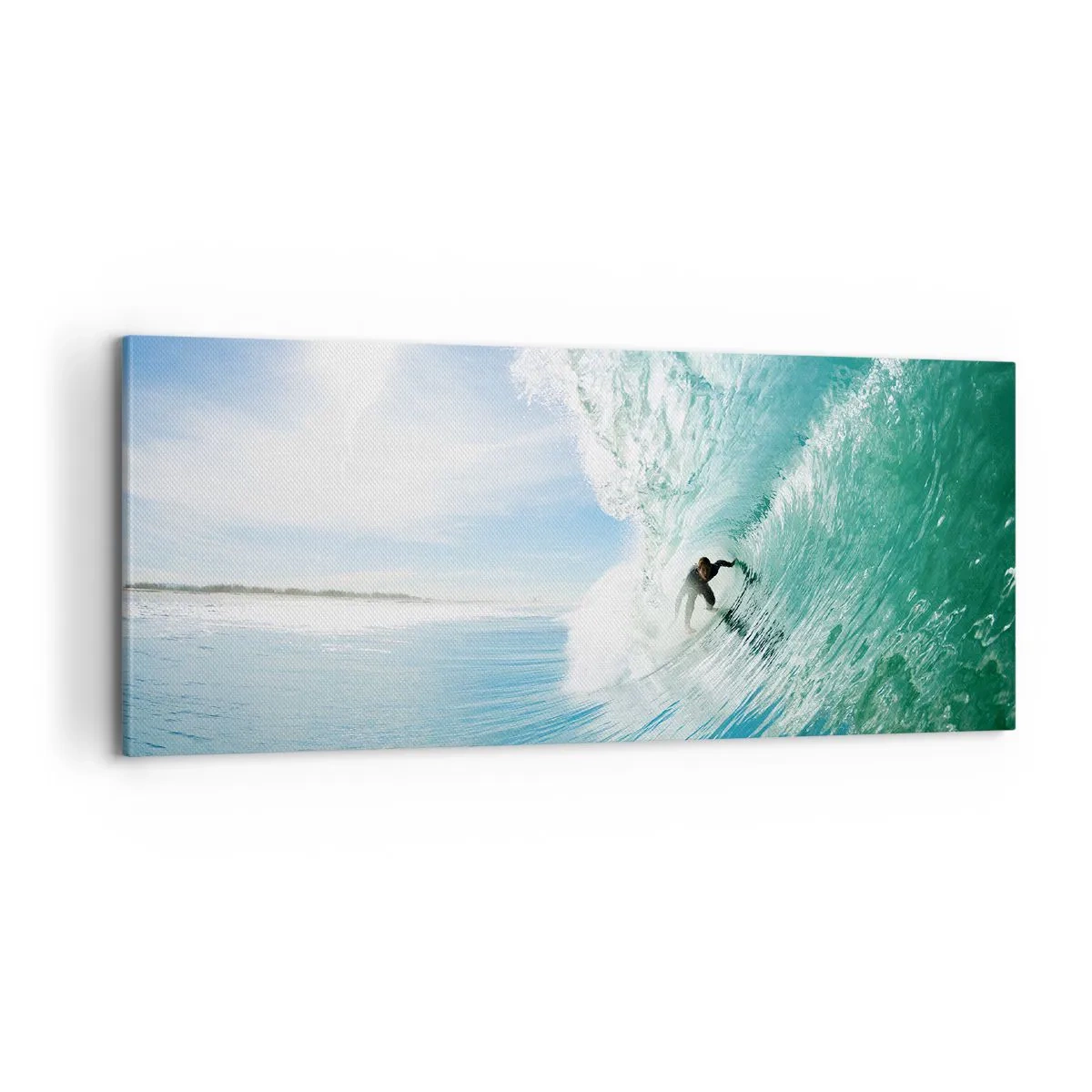 Canvastavla - Bild på duk - Alltid på vågen - 100x40 cm