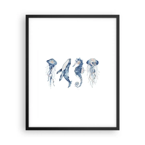 Affisch i svart ram - Havets under - 40x50 cm