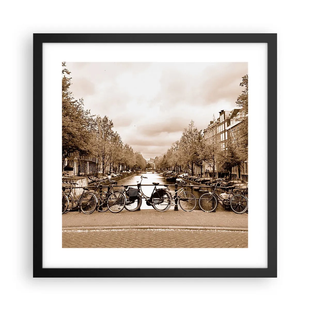 Affisch i svart ram - Holländsk stämning - 40x40 cm
