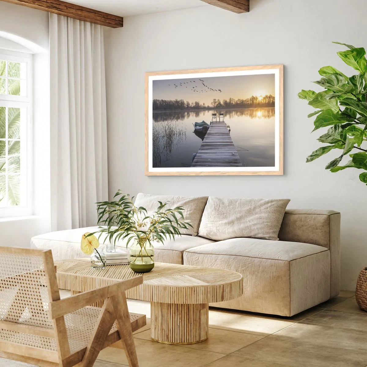 Affisch i ram av ljusek - Kommer tillbaka om en viss tid - 91x61 cm