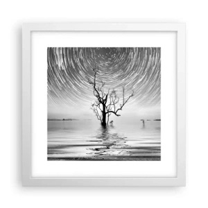 Affisch i vit ram - Naturens symfoni - 30x30 cm