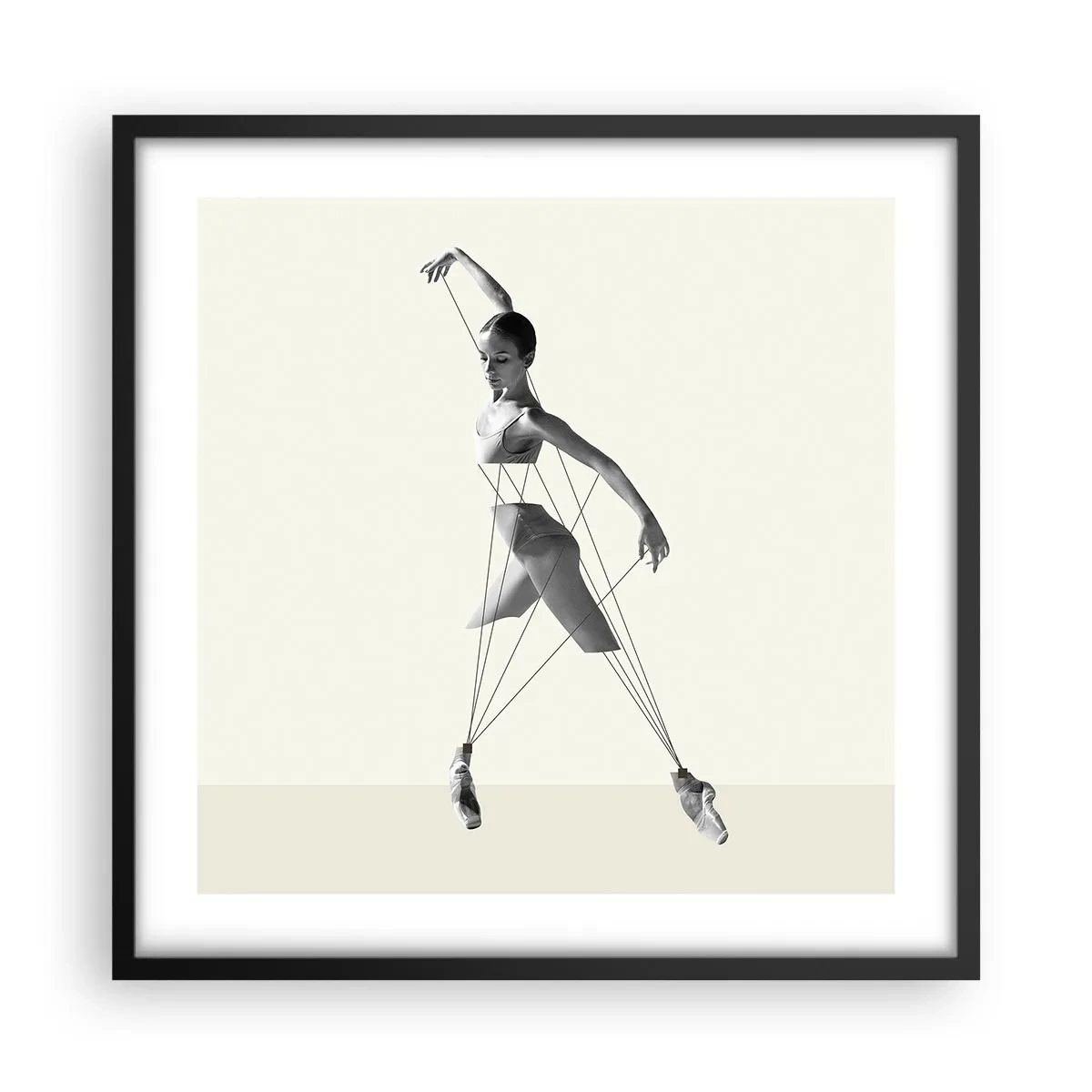 Affisch i svart ram - I världens teater - 50x50 cm