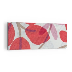 Canvastavla - Bild på duk - Blomsterkomposition i rosa - 100x40 cm