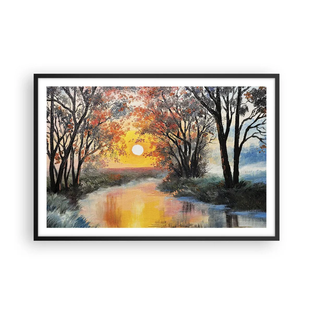 Affisch i svart ram - Höststämning - 91x61 cm