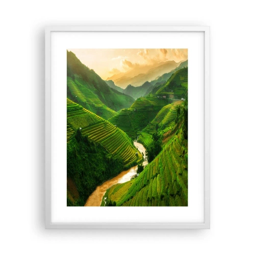 Affisch i vit ram - Vietnamesisk dal - 40x50 cm