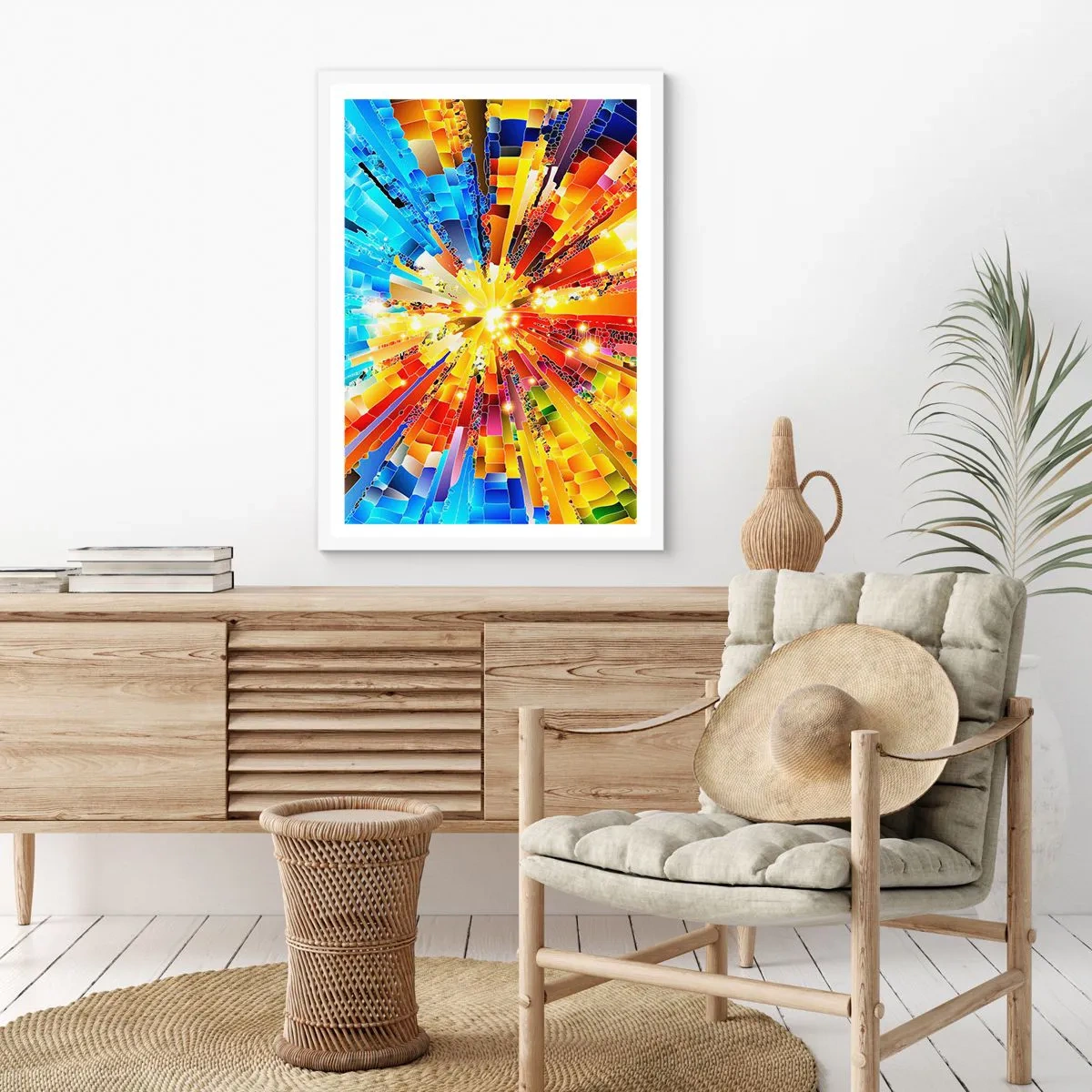 Affisch i vit ram - In medias res - 70x100 cm