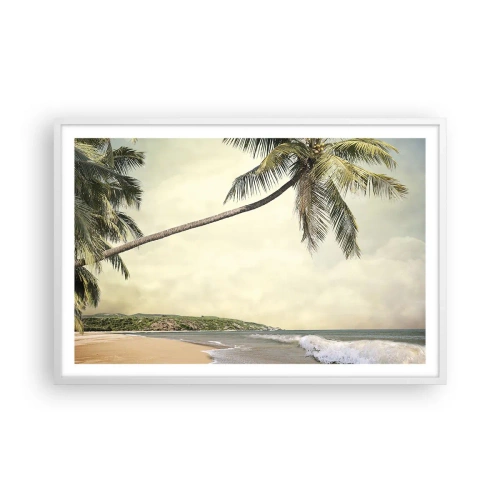 Affisch i vit ram - Tropisk dröm - 91x61 cm