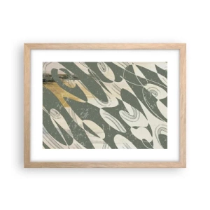 Affisch i ram av ljusek - Rytmisk abstraktion - 40x30 cm