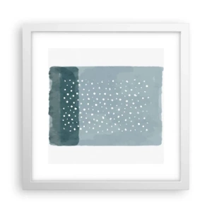 Affisch i vit ram - Uppstådda ur det blåa - 30x30 cm
