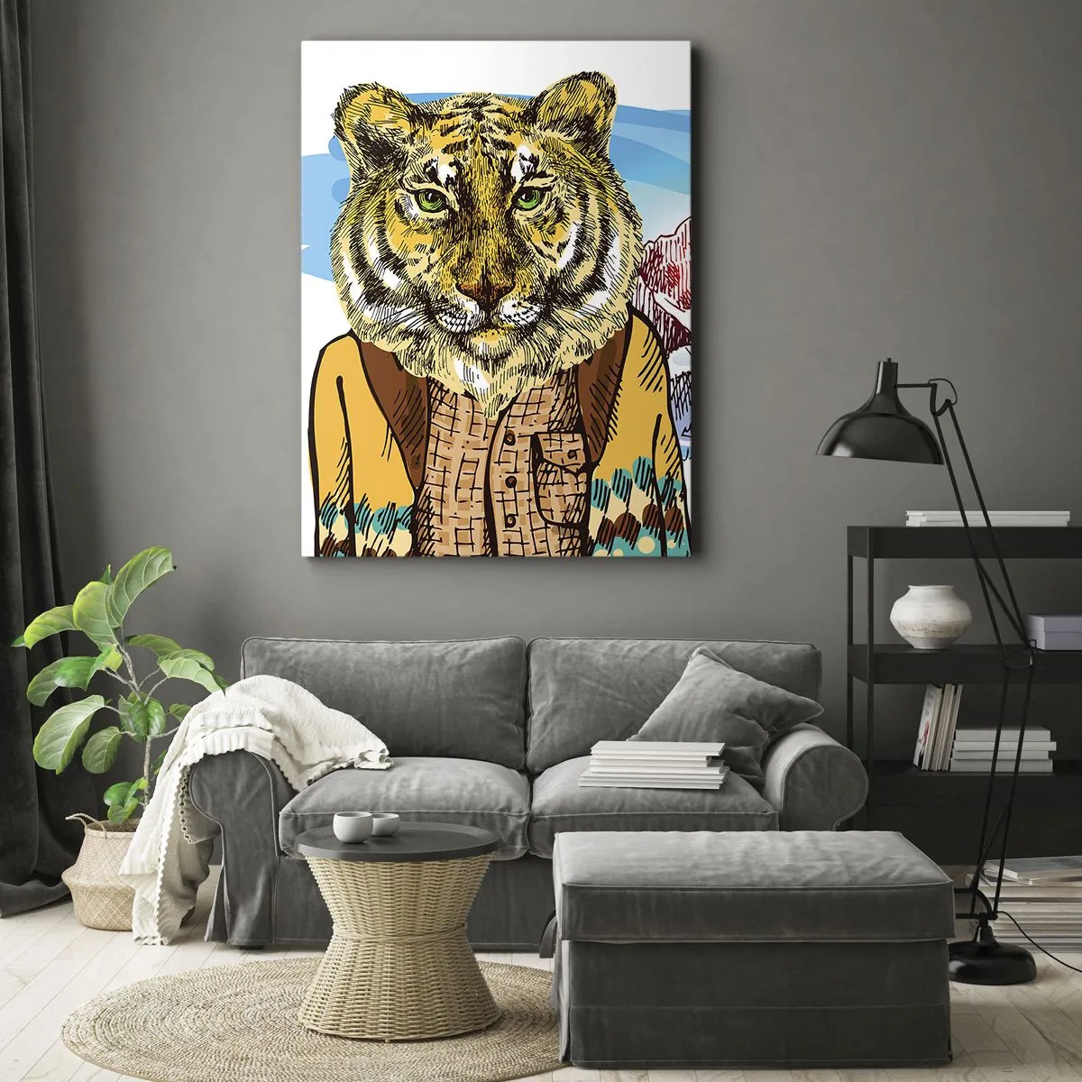 Canvastavla - Bild på duk - Inte lika vild som den tecknas - 50x70 cm