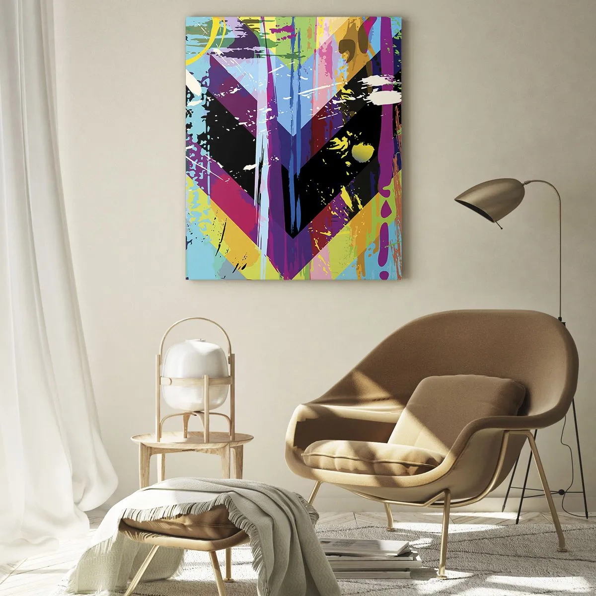Glastavla - Bild på glas - Uppifrån nedåt - 50x70 cm