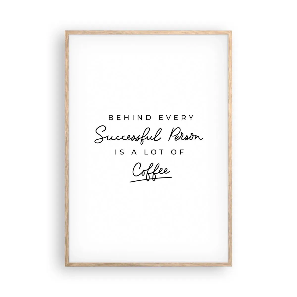 Affisch i ram av ljusek - Framgångens hemlighet - 70x100 cm