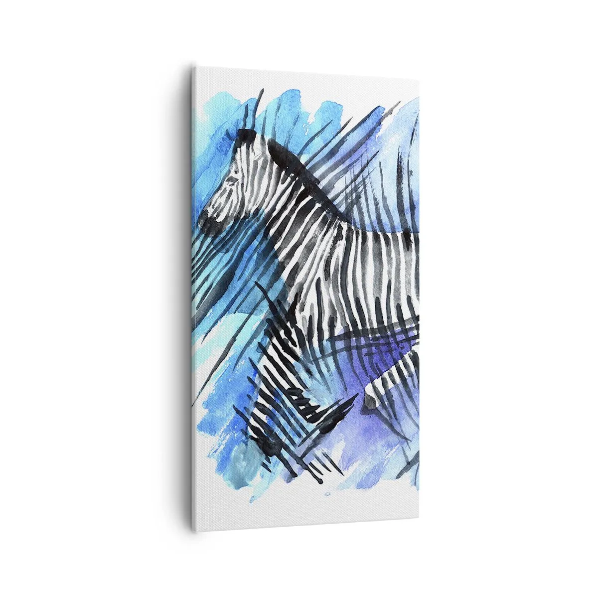 Canvastavla - Bild på duk - Gömd i ränderna - 55x100 cm