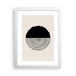 Affisch i vit ram - Hälften hälften - 30x40 cm