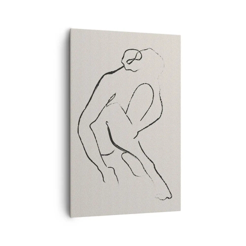 Canvastavla - Bild på duk - Intim skiss - 80x120 cm