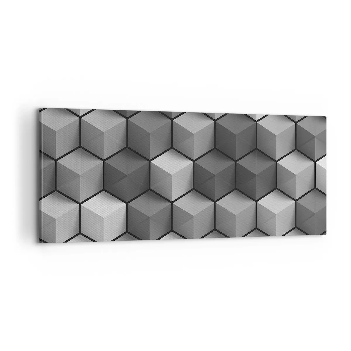 Canvastavla - Bild på duk - Kubistiskt pussel - 100x40 cm