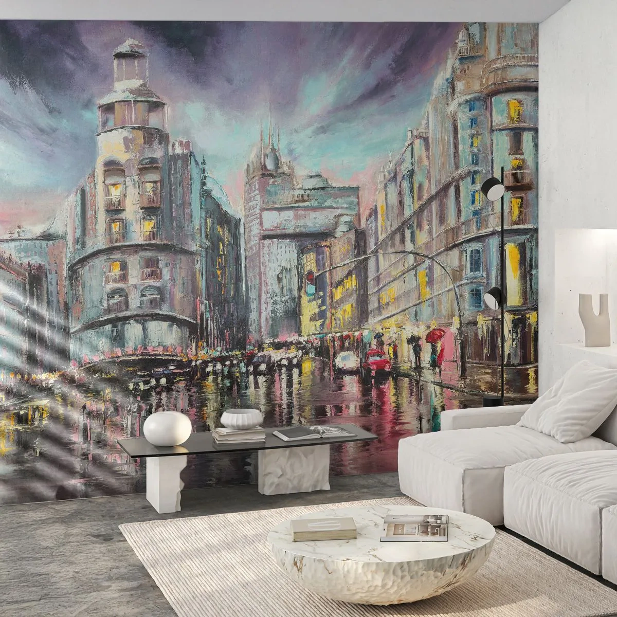 Självhäftande Fototapet Deluxe Sticker - Det blir en lyckad kväll - Stad, Madrid, Arkitektur - 250x175 cm