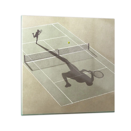 Glastavla - Bild på glas - Övervinna sig själv - 70x70 cm