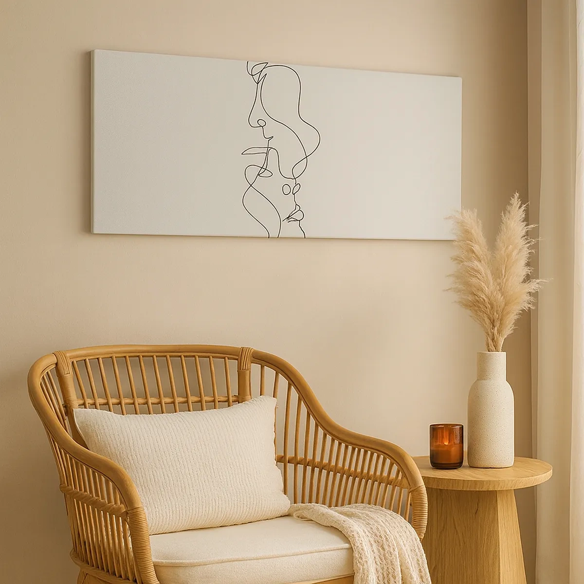 Canvastavla - Bild på duk - Sentimentala lustens glöd - 30x30 cm