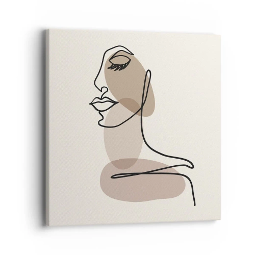 Canvastavla - Bild på duk - Lyssnar på sig själv - 40x40 cm