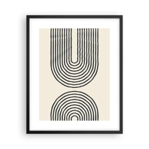 Affisch i svart ram - Om en stund... - 40x50 cm