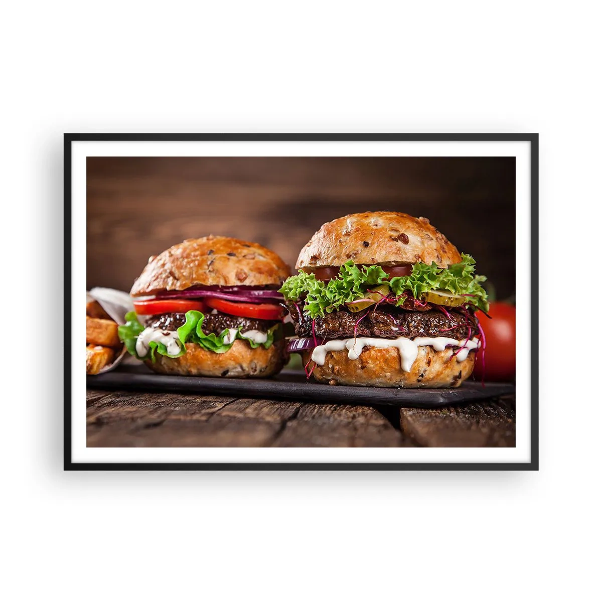 Affisch i svart ram - American dream - 100x70 cm