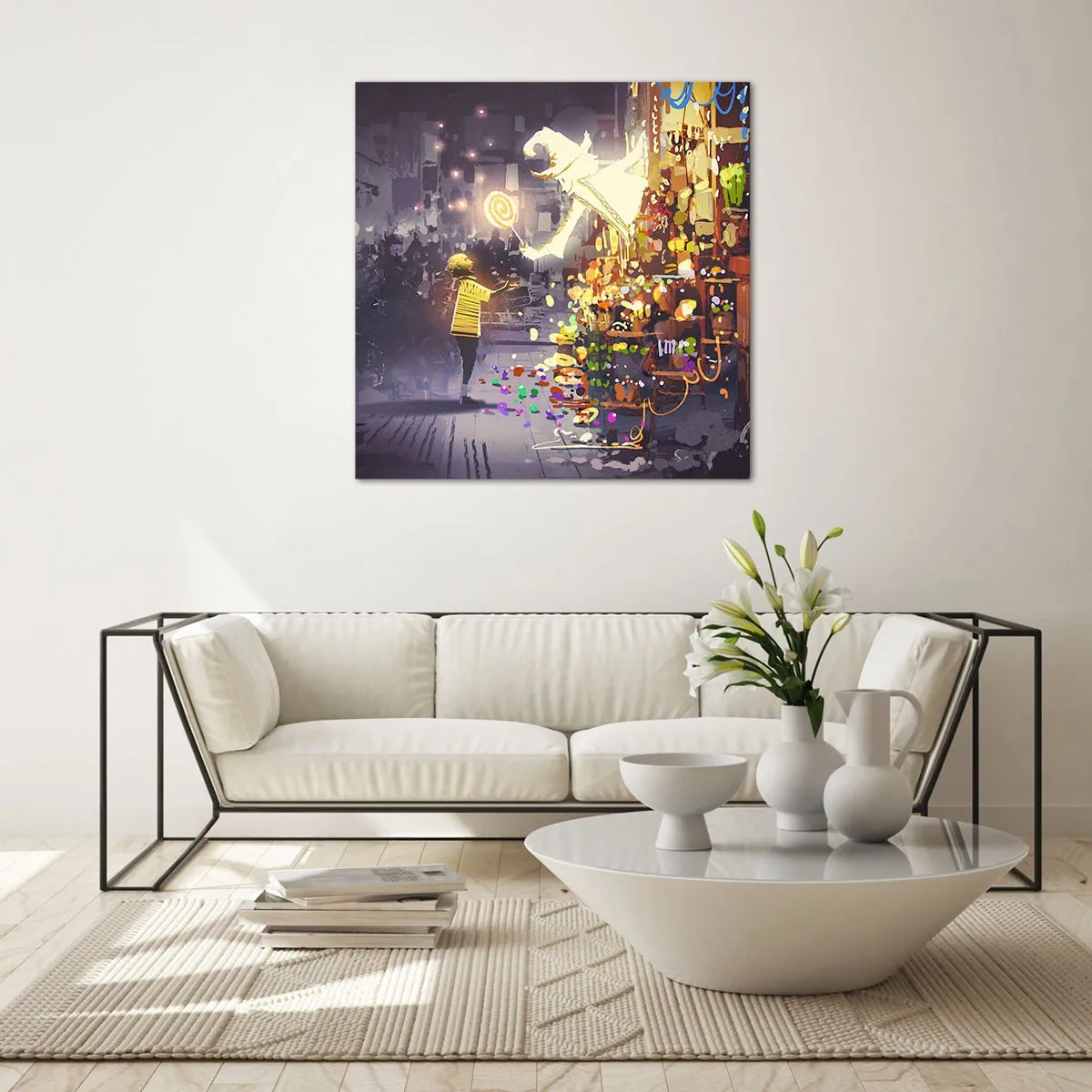 Glastavla - Bild på glas - Trolldom existerar - 60x60 cm