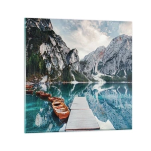 Glastavla - Bild på glas - Vi visar dig skönhet - 70x70 cm